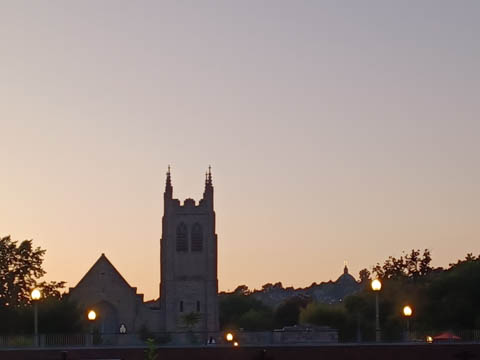 skyline with a church